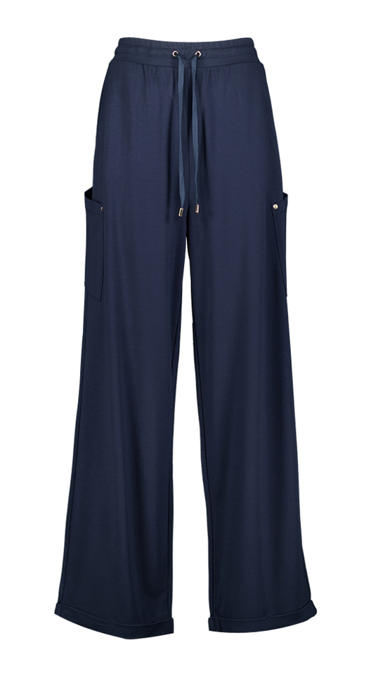 Blauwe losvallende broek met zakken Liu Jo