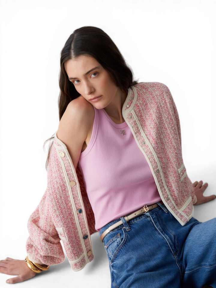 Beige roze kleurige gilet Liu Jo