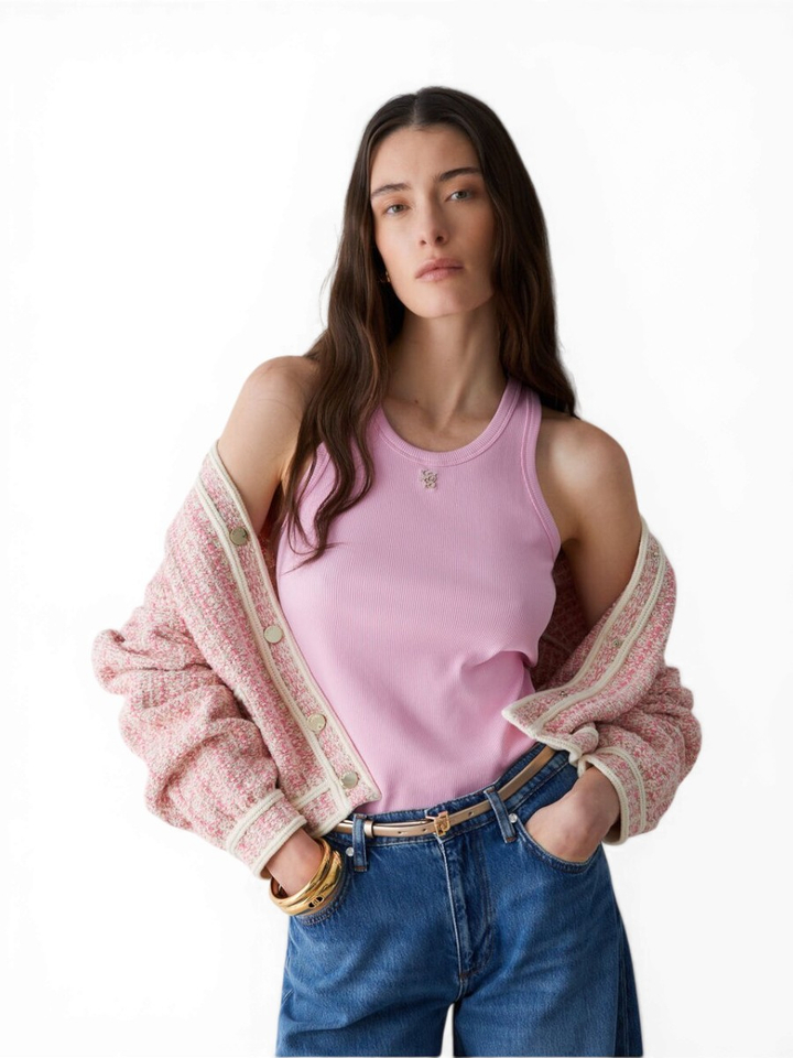 Beige roze kleurige gilet Liu Jo