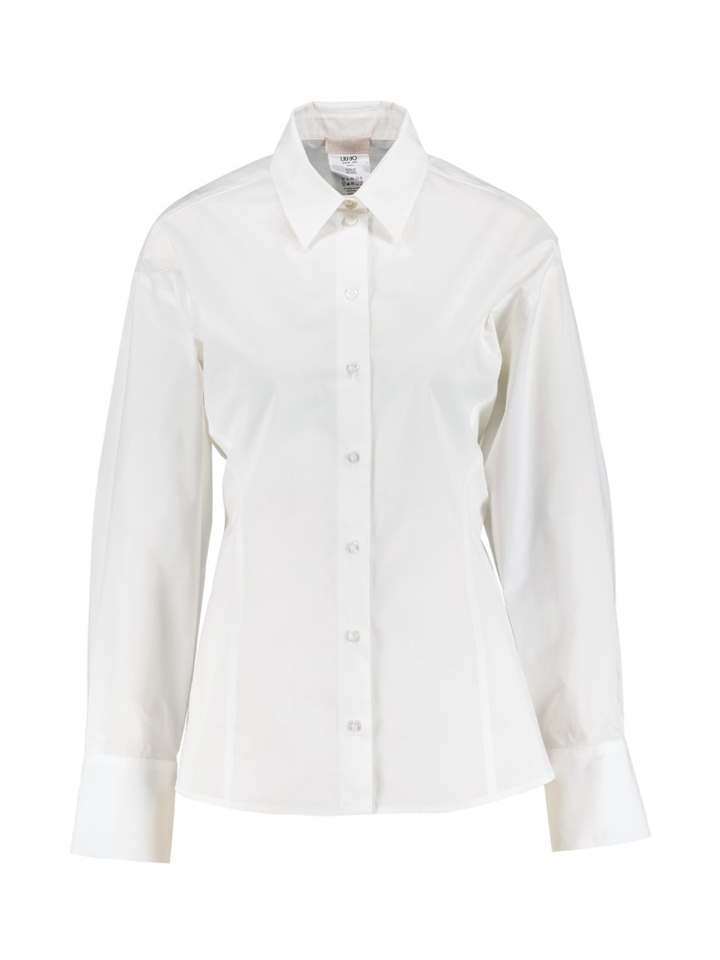 Witte katoenen bloes met open rug Liu Jo