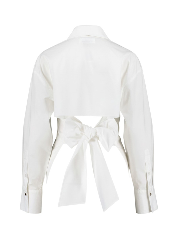 Witte katoenen bloes met open rug Liu Jo