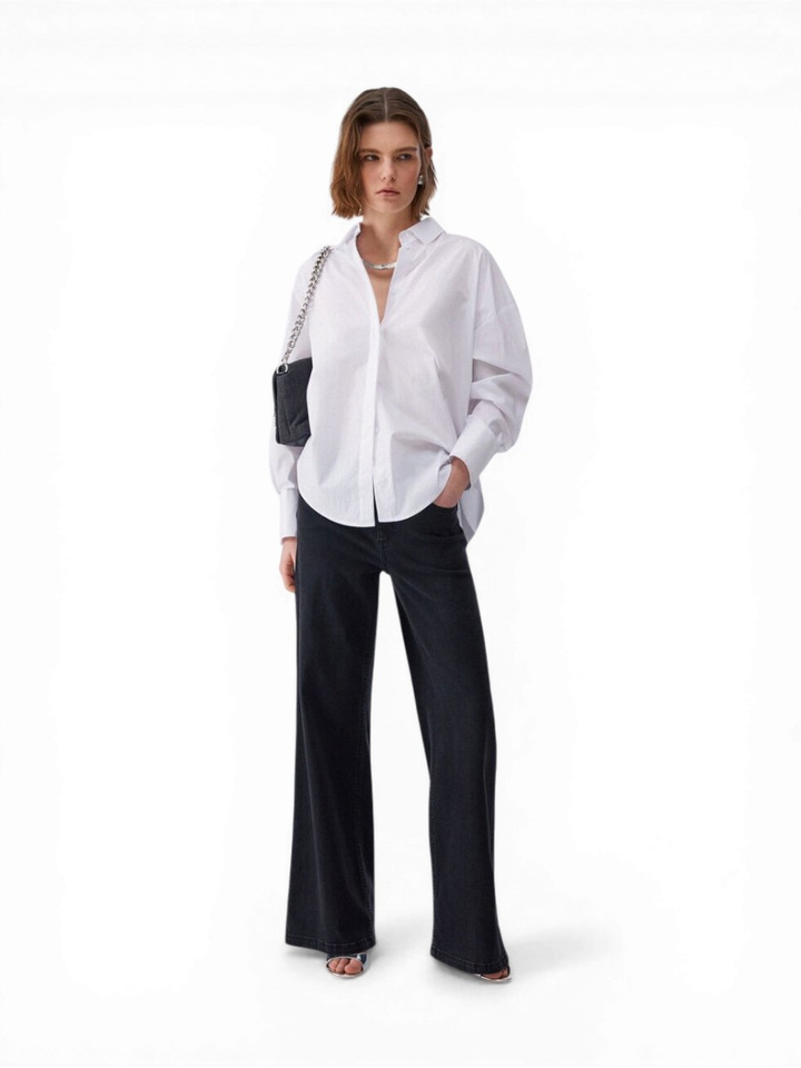 Witte bloes met knoop detail Liu Jo