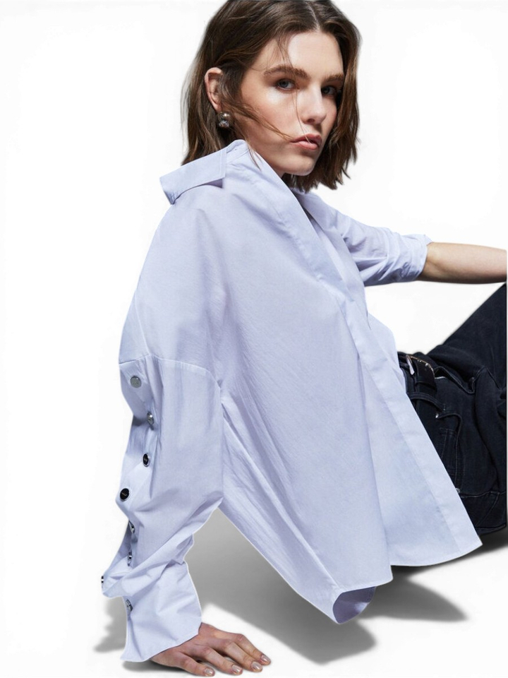 Witte bloes met knoop detail Liu Jo