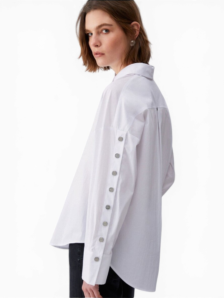 Witte bloes met knoop detail Liu Jo