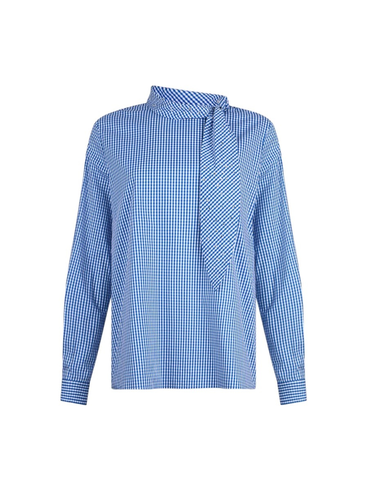 Geruiten donkerblauwe blouse Liu Jo 