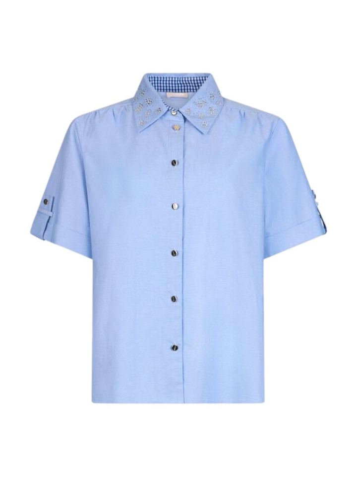 Blauwe blouse met steentjes Liu Jo 