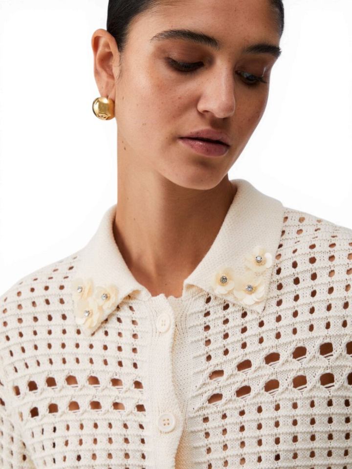 Ecru gehaakt cardigan Liu Jo 