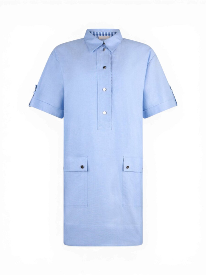 Blauw korte jurk met zakken Liu Jo