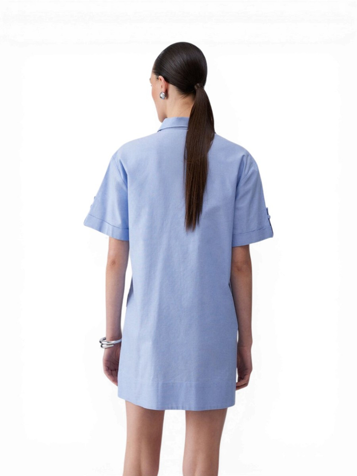 Blauw korte jurk met zakken Liu Jo