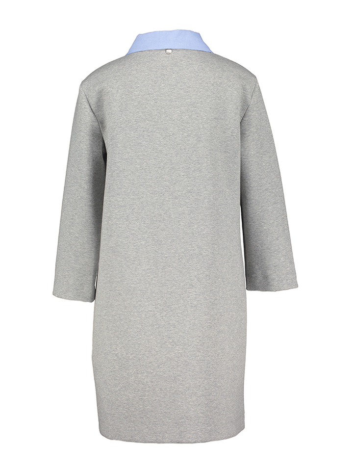 Grijze sweaterjurk met polokraag en strass detail Liu Jo 