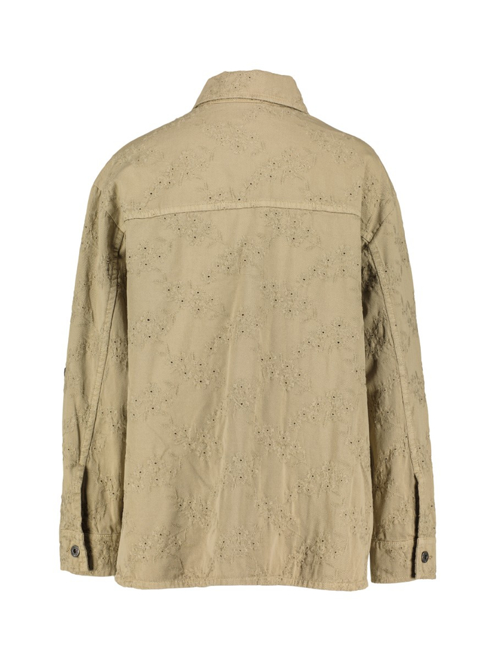 Kakigroene vest met geborduurde bloemenprint Liu Jo 