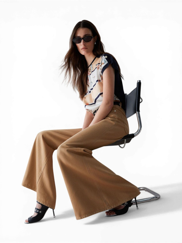 Beige wide leg jeans Liu Jo 