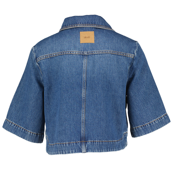 Donkerblauwe jeansjas met korte mouwen Liu Jo 