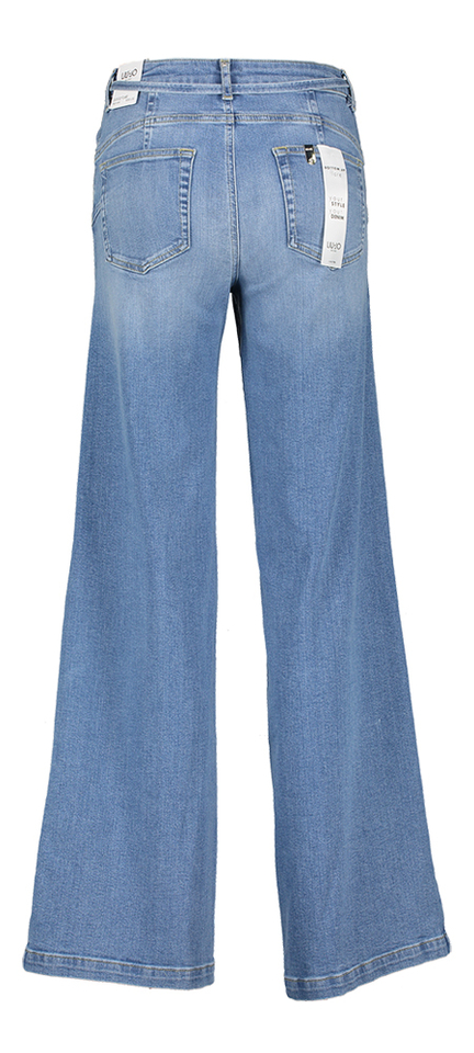 Blauwe flared jeans met riem detail good flare Liu Jo
