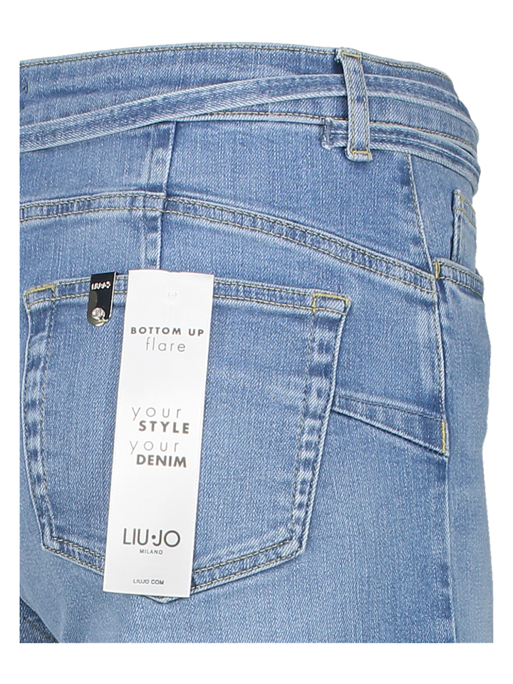 Blauwe flared jeans met riem detail good flare Liu Jo