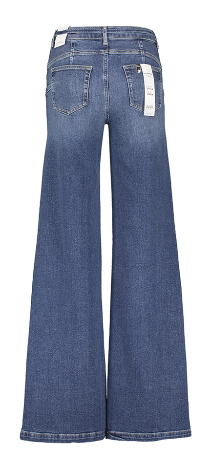Blauwe flared jeans met riem detail Good flare Liu Jo