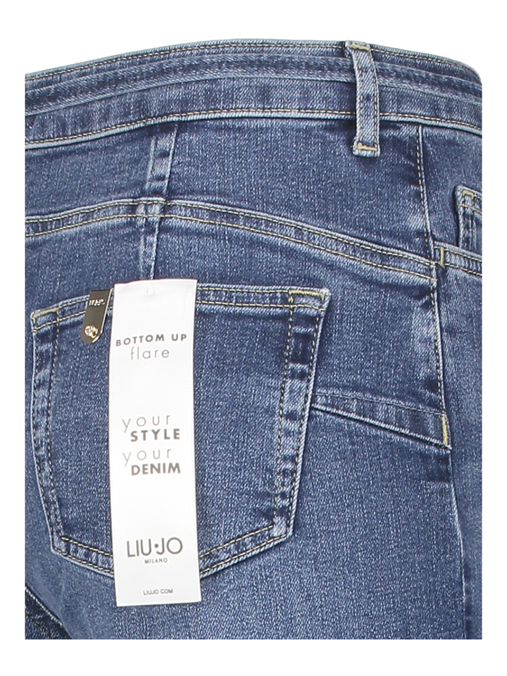 Blauwe flared jeans met riem detail Good flare Liu Jo