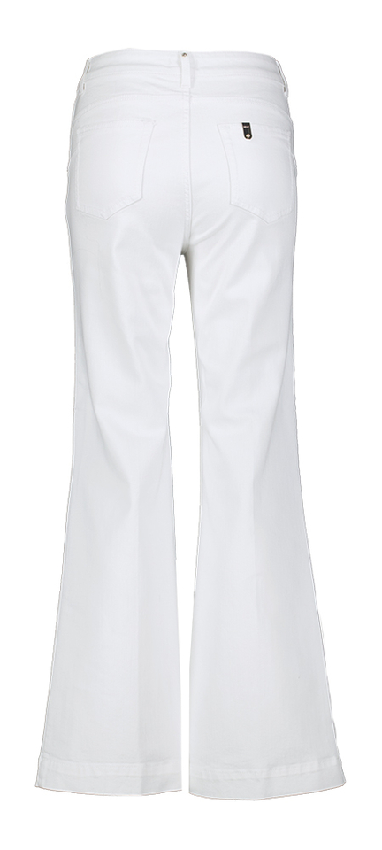 Witte flare jeans met gouden knopen For All Mankind