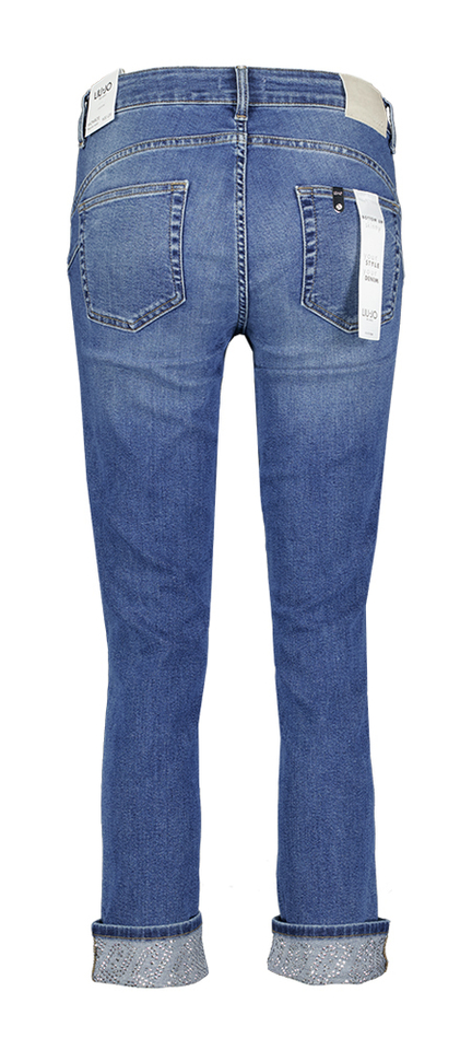 Donkerblauwe jeans met glitter detail Monroe Liu Jo