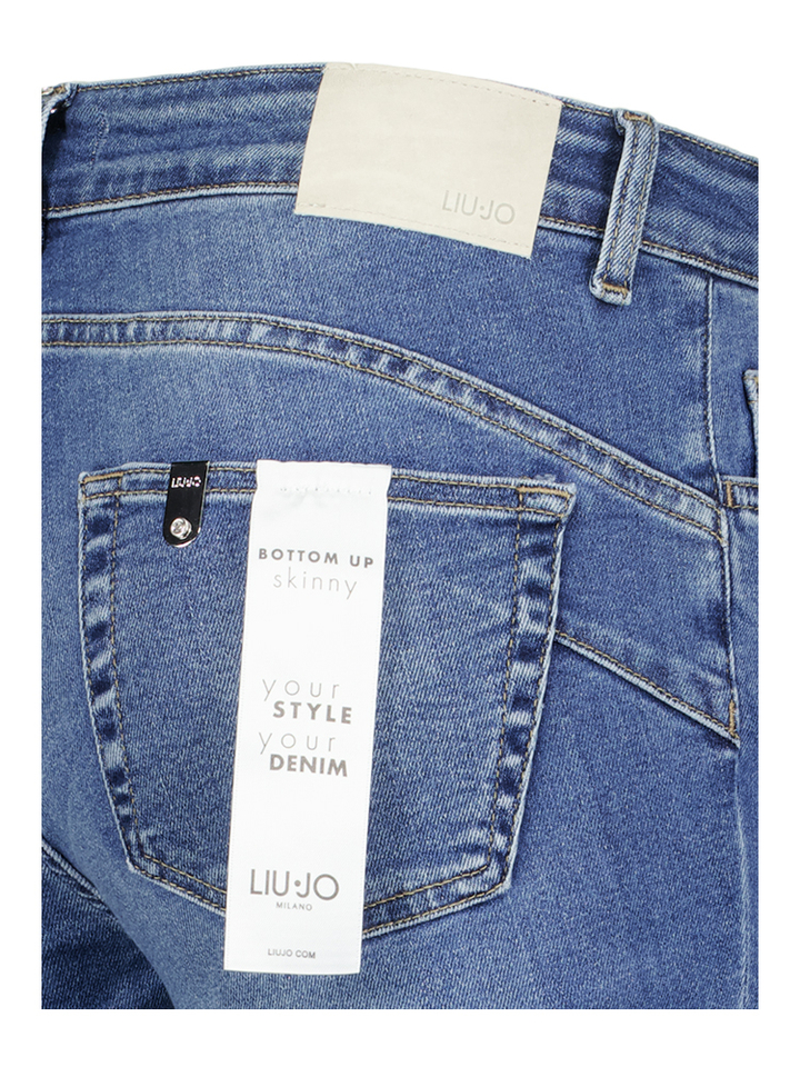 Donkerblauwe jeans met glitter detail Monroe Liu Jo