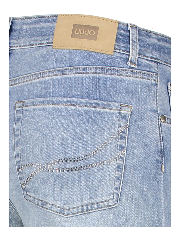 Blauwe flared jeans met strass detail achteraan Authentic flare Liu Jo