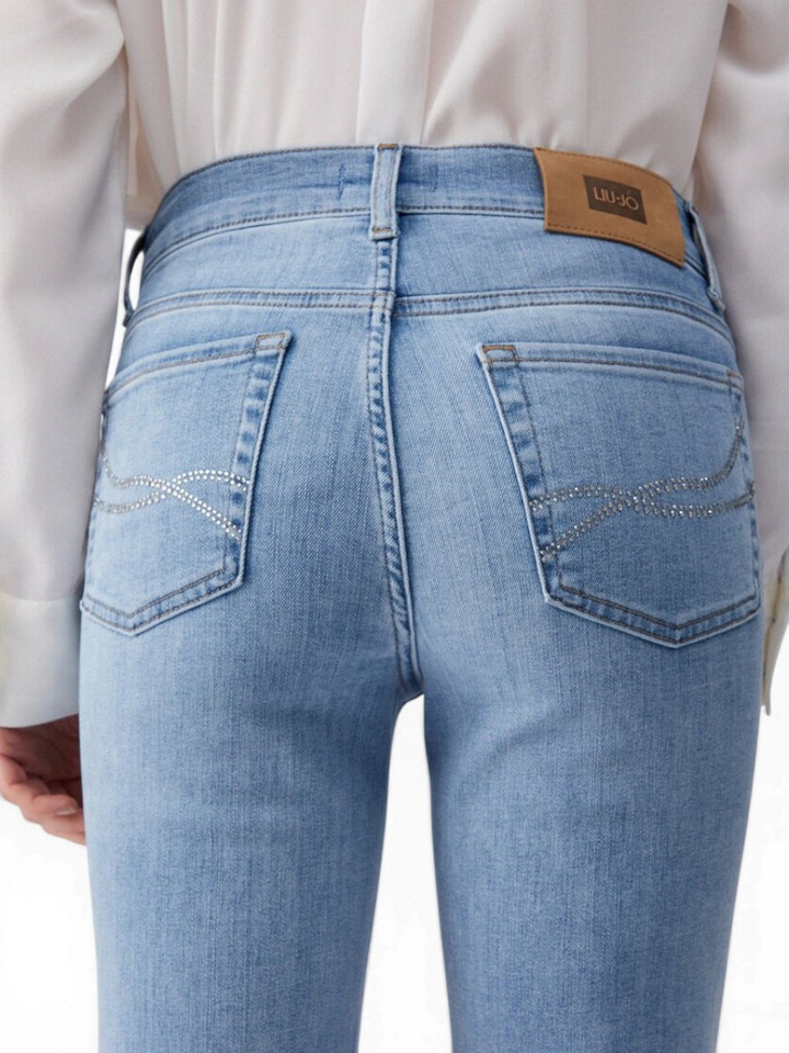 Lichtblauwe slim fit jeans Lui Jo
