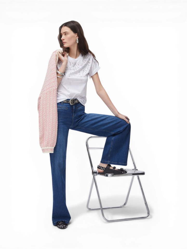 Donkerblauwe flare jeans Parfait Flare Liu Jo Jeans 