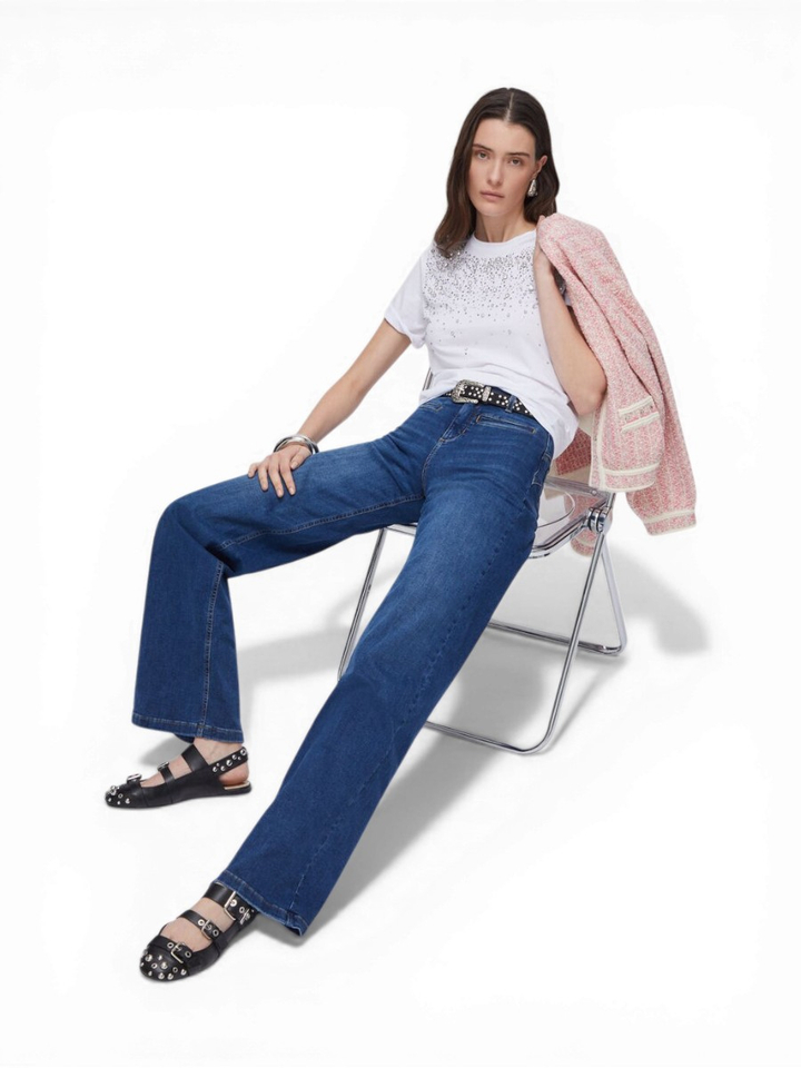 Donkerblauwe flare jeans Parfait Flare Liu Jo Jeans 