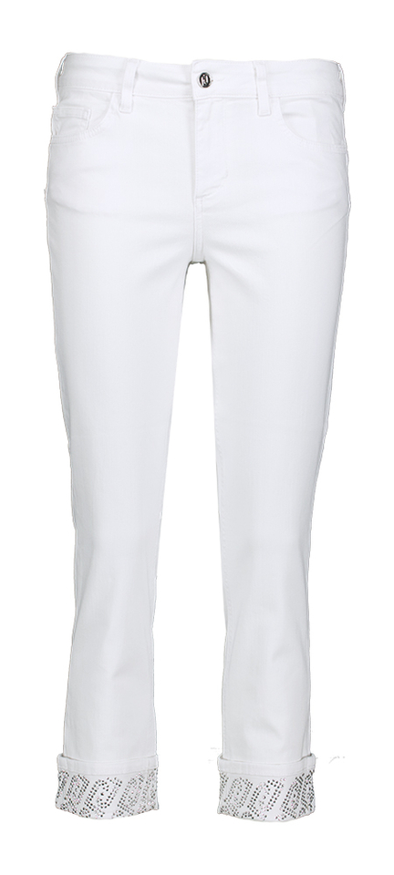 Witte skinny jeans met steentjes op de boord Monroe Liu Jo