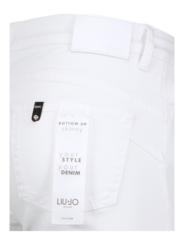 Witte skinny jeans met steentjes op de boord Monroe Liu Jo