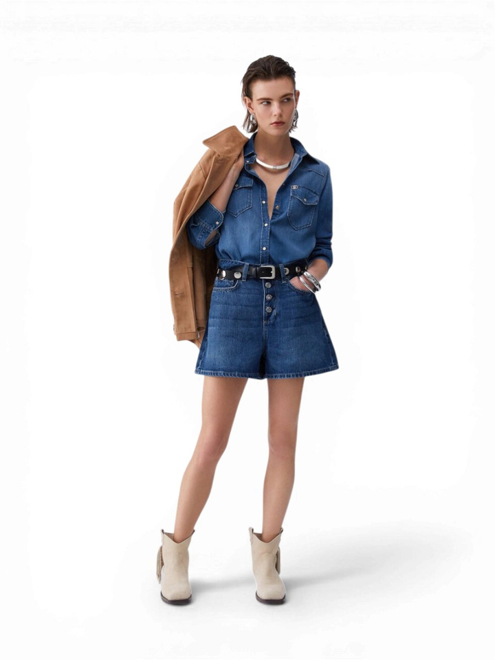 Blauwe jeans met knopendetail Liu Jo 