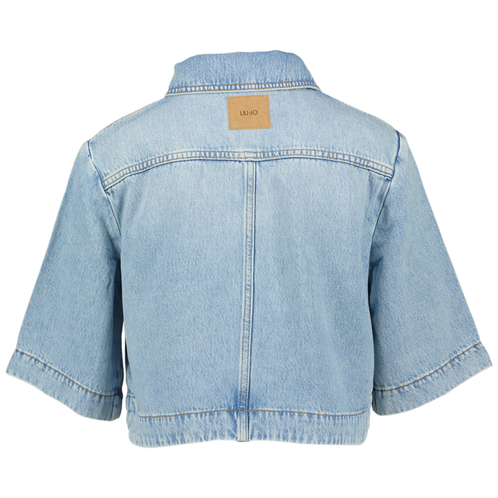 Lichtblauwe jeansjas met korte mouwen Liu Jo 
