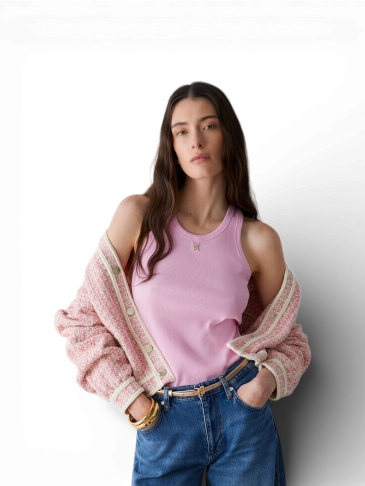 Roze wit kleurige gilet Liu Jo