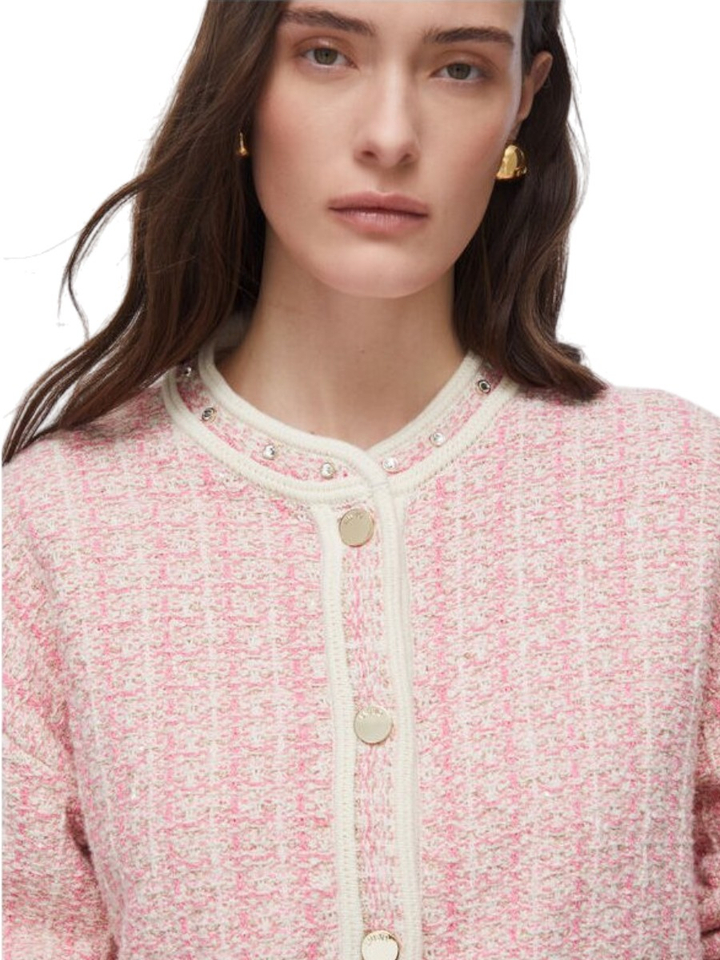 Roze wit kleurige gilet Liu Jo