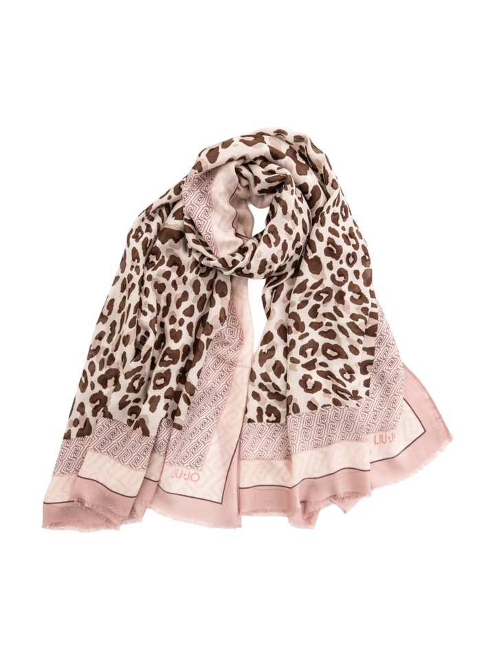 Roze sjaal met print Liu Jo