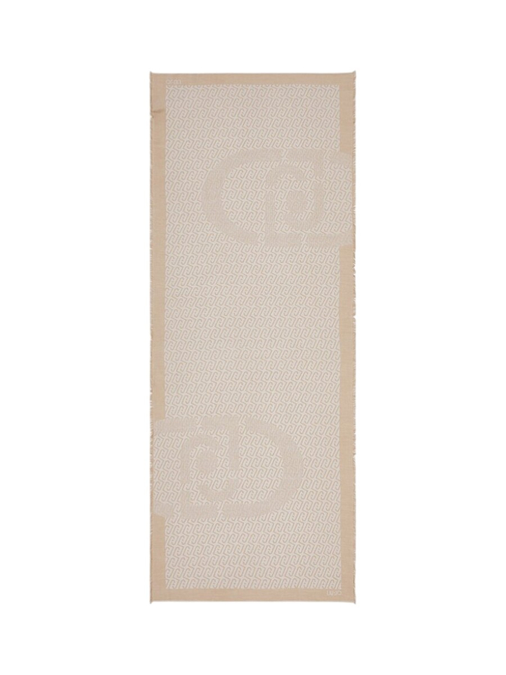 Goudkleurige sjaal met logo motief Liu Jo