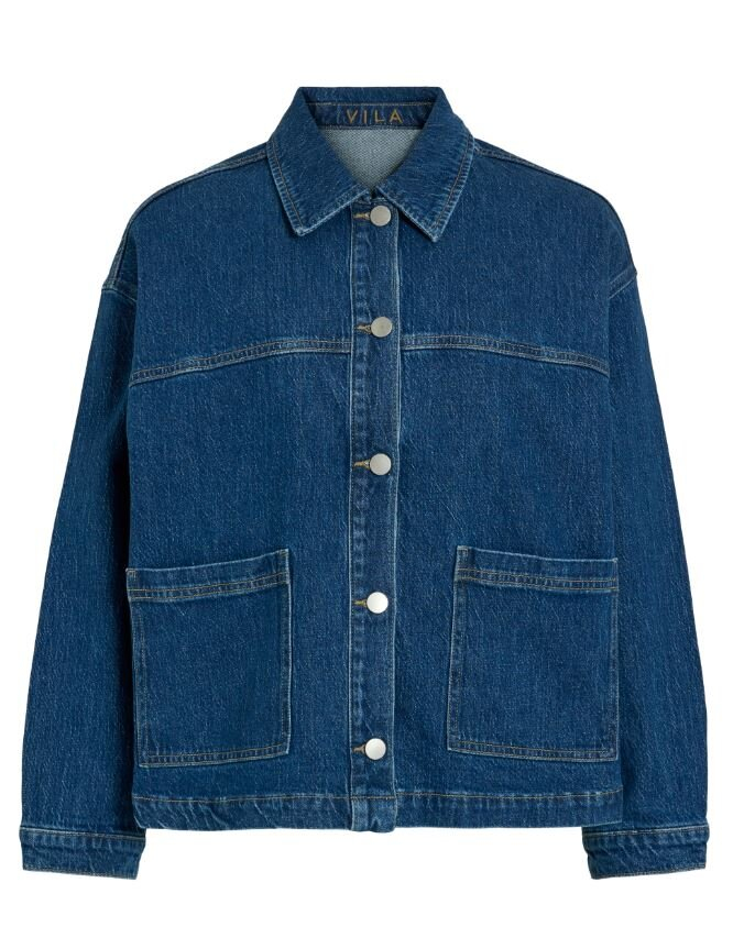 Medium blue jeansjasje Vila