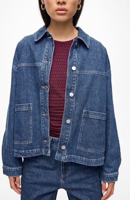 Medium blue jeansjasje Vila