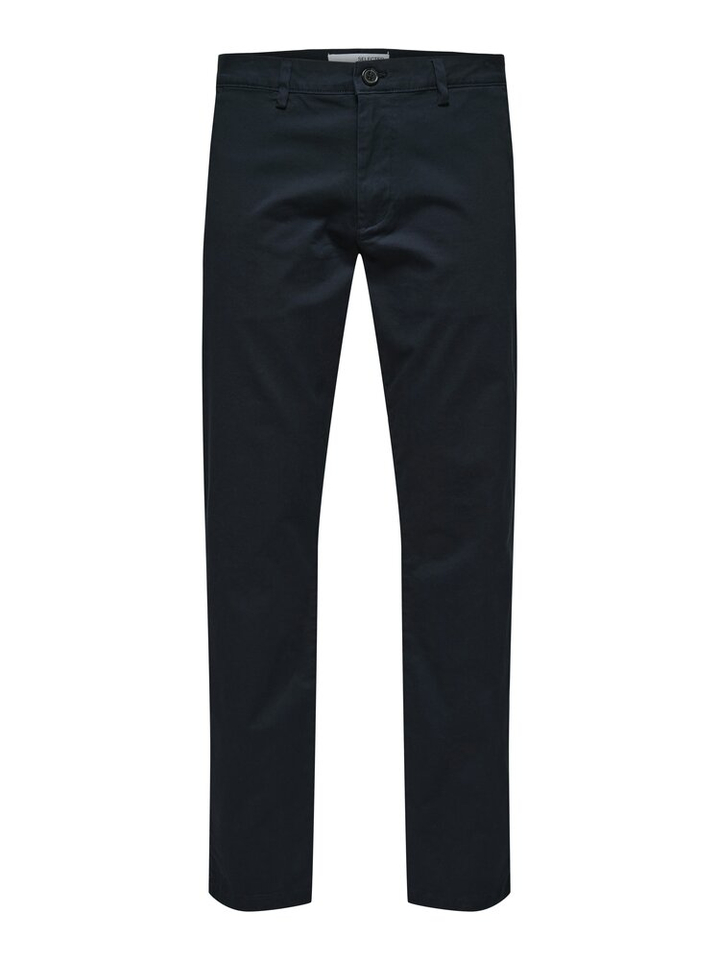 Slim fit mid rise donkerblauwe chino Selected