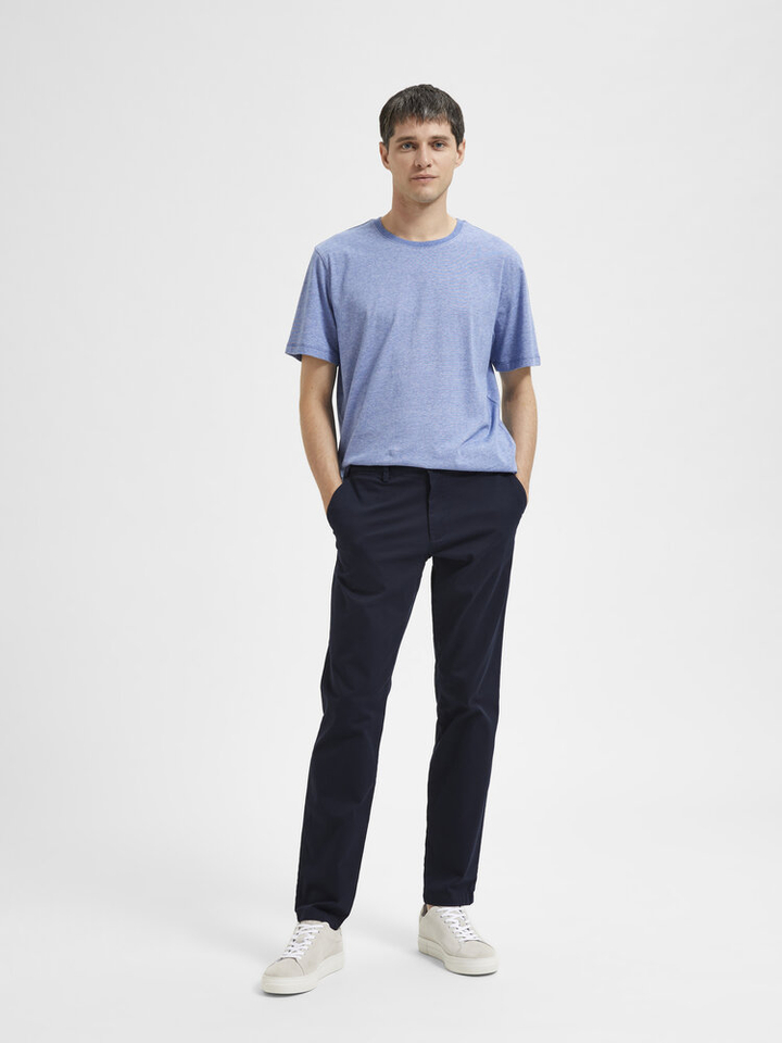 Slim fit mid rise donkerblauwe chino Selected
