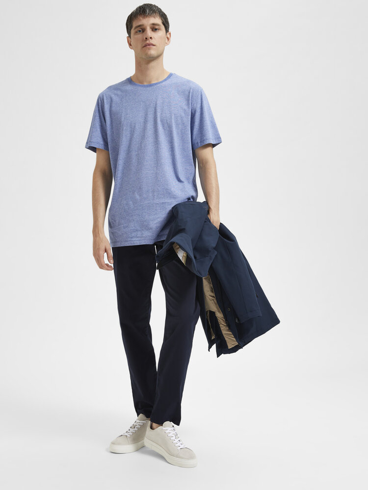 Slim fit mid rise donkerblauwe chino Selected
