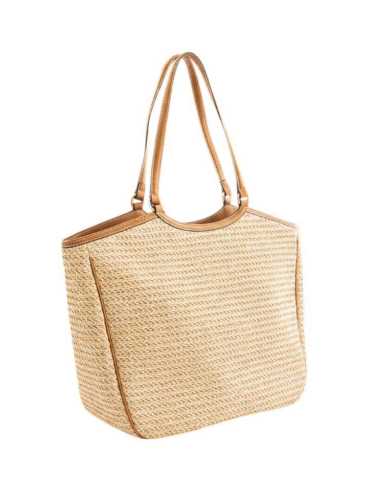 Beige geweven shopper Lui Jo 