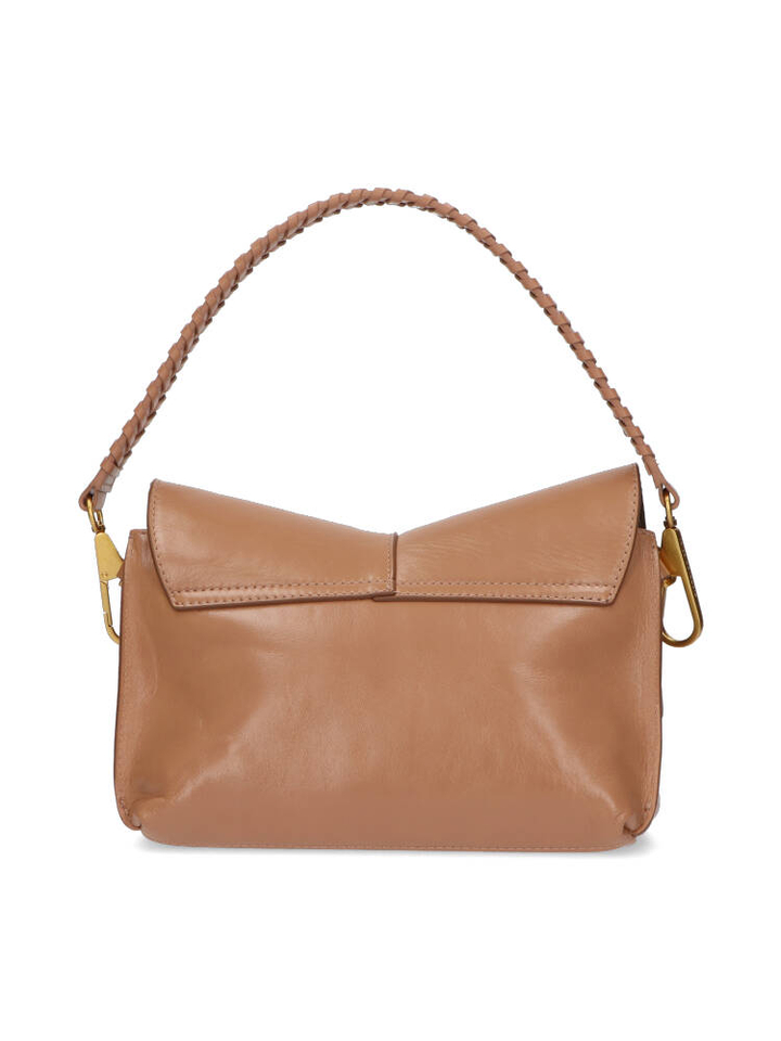 Camel schoudertas met gevlochten riem Diva Gianni Chiarini 
