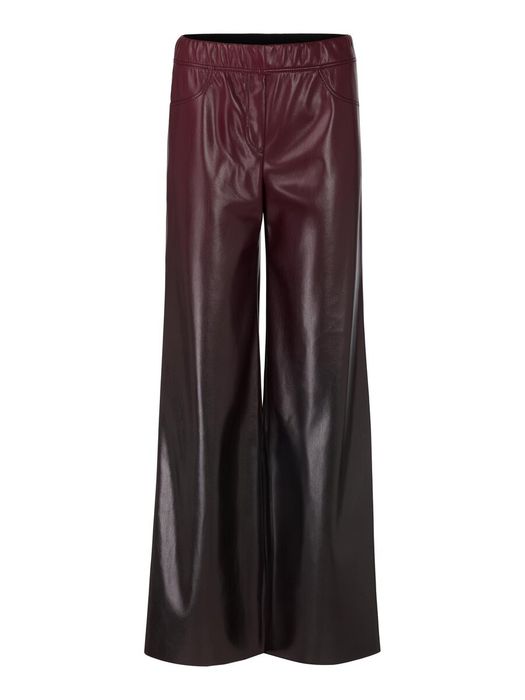 Bordeaux lange broek in imitatieleer Marc Cain collections