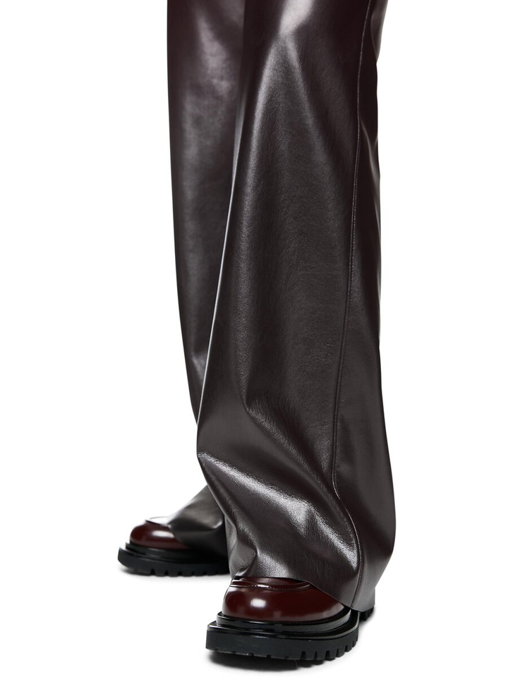 Bordeaux lange broek in imitatieleer Marc Cain collections