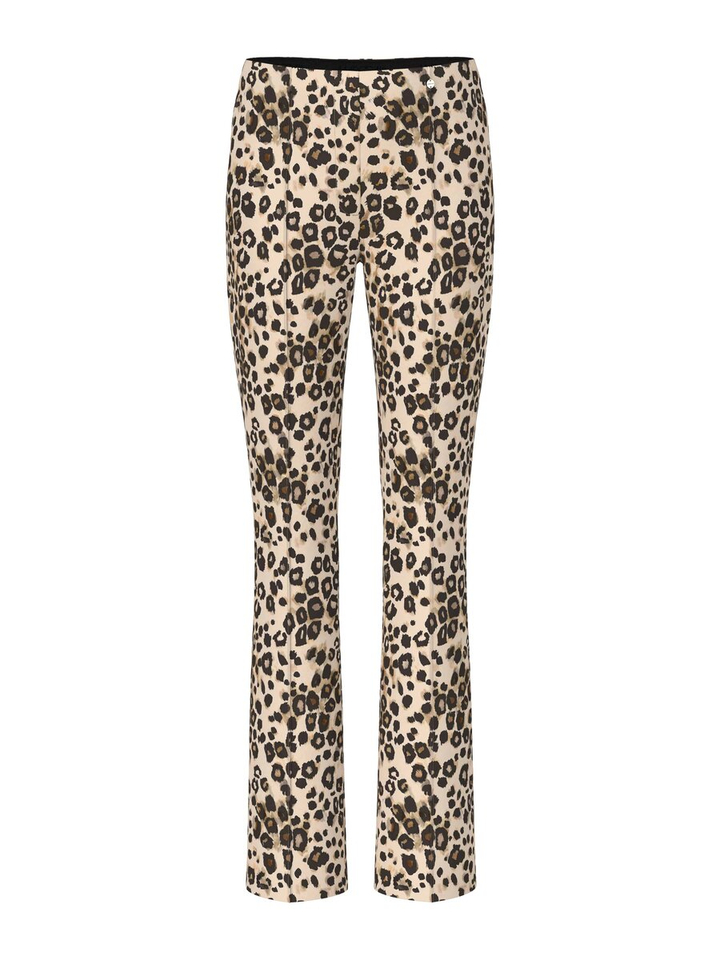 Beige lange broek in luipaardprint Marc Cain collections