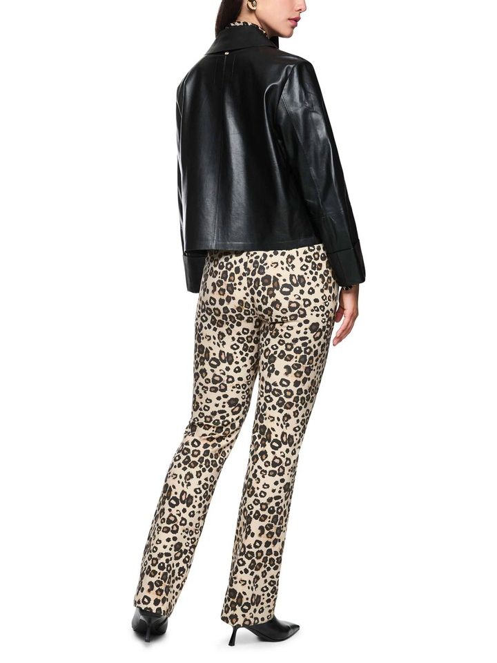 Beige lange broek in luipaardprint Marc Cain collections