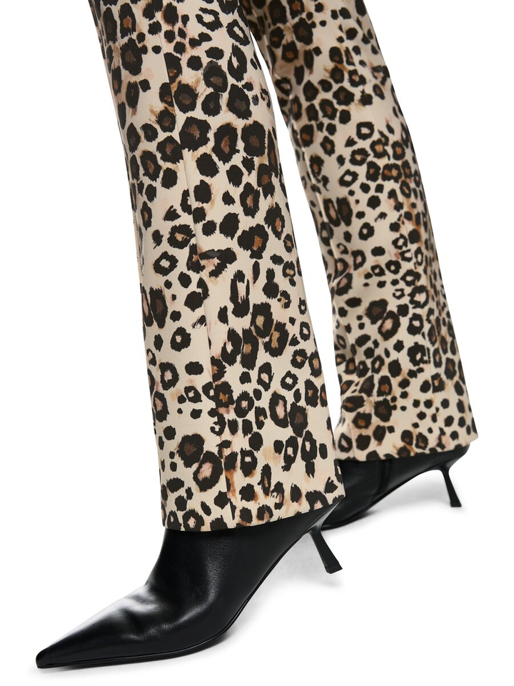 Beige lange broek in luipaardprint Marc Cain collections