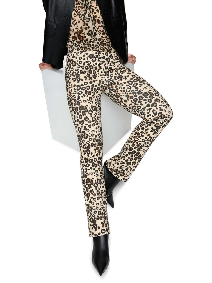 Beige lange broek in luipaardprint Marc Cain collections