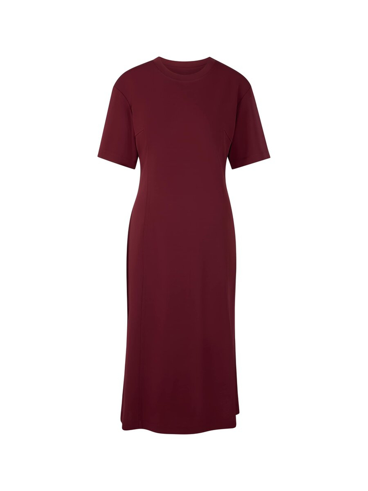 Bordeaux lang kleed met split onderaan Marc Cain collections